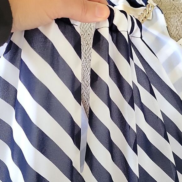Michael Kors Navy and White Nautical Striped Sleeveless Dress - XS - Picture 6 of 15